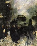 George Wesley Bellows Steaming Streets France oil painting artist